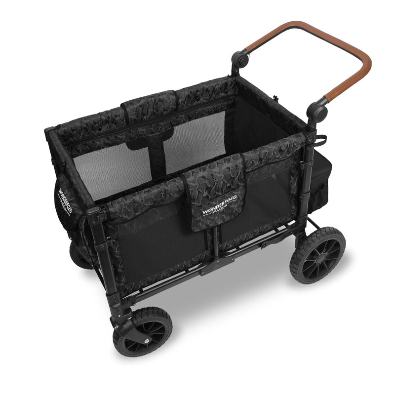 WonderFold W4 Luxe Quad Stroller Wagon - Empty - Elite Black Camo