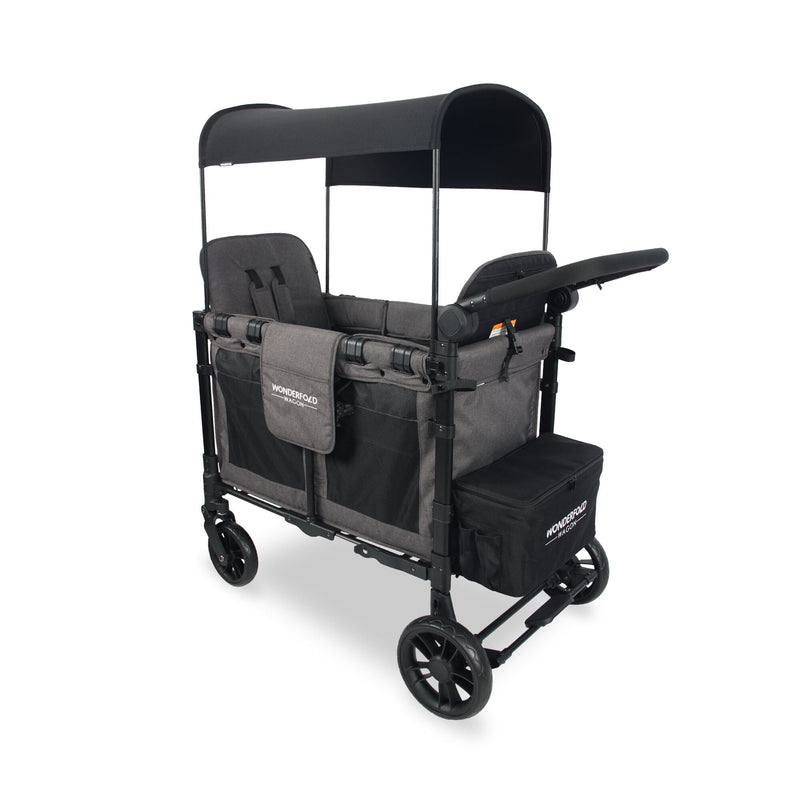 WonderFold W2 Elite Double Stroller Wagon - Charcoal Grey
