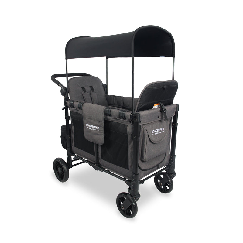 WonderFold W2 Elite Double Stroller Wagon - Charcoal Grey