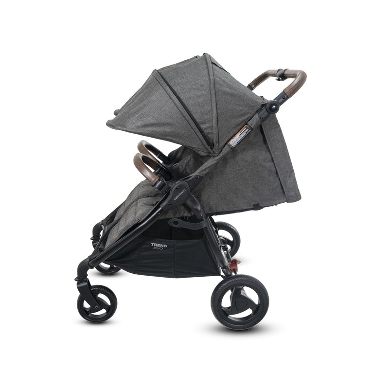 Valco Baby Trend Duo Double Stroller - Hood - Charcoal