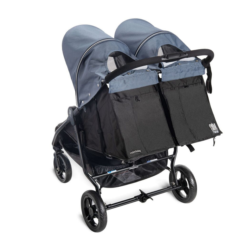 Valco Baby Slim Twin Double Stroller - Recline - Glacier