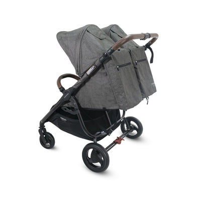 Valco Baby Trend Duo Double Stroller - Side Reclined - Charcoal