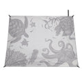 Grey Veer Sand Mat - Ocean Theme Beach Blanket Full View | Strolleria