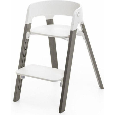 Stokke Steps Chair - Hazy Grey Legs with White Seat