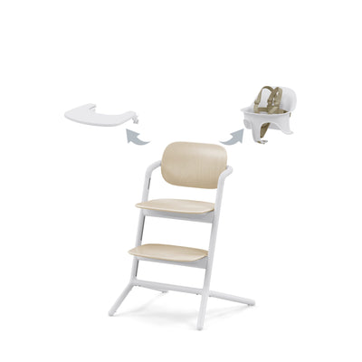 Cybex LEMO 2 High Chair 3-in-1 Set Sand White