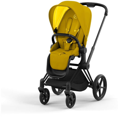 Cybex Priam4 Stroller - Matte Black / Mustard Yellow
