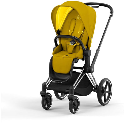Cybex Priam4 Stroller - Chrome Black / Mustard Yellow