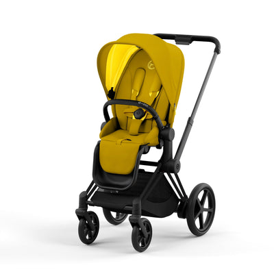 Cybex e-Priam2 Electric Stroller - Matte Black / Mustard Yellow
