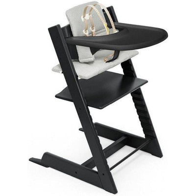 Stokke Tripp Trapp High Chair - Complete Bundle - Black with Nordic Grey Cushion