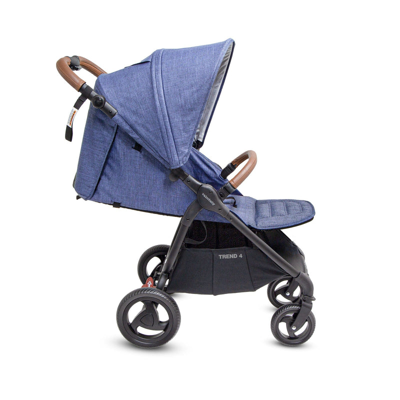 Valco Baby Trend 4 Stroller - Reclined - Denim