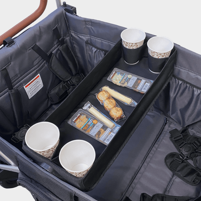 Keenz 7S+ Stroller Wagon - 4 Passenger Snack Tray Black