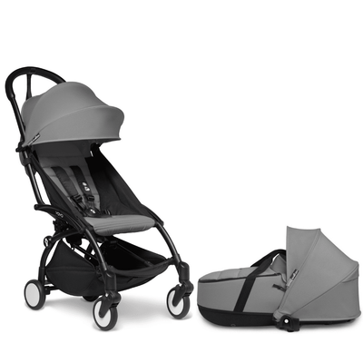 Babyzen YOYO2 6+ Complete Stroller and Bassinet Bundle - Black / Grey