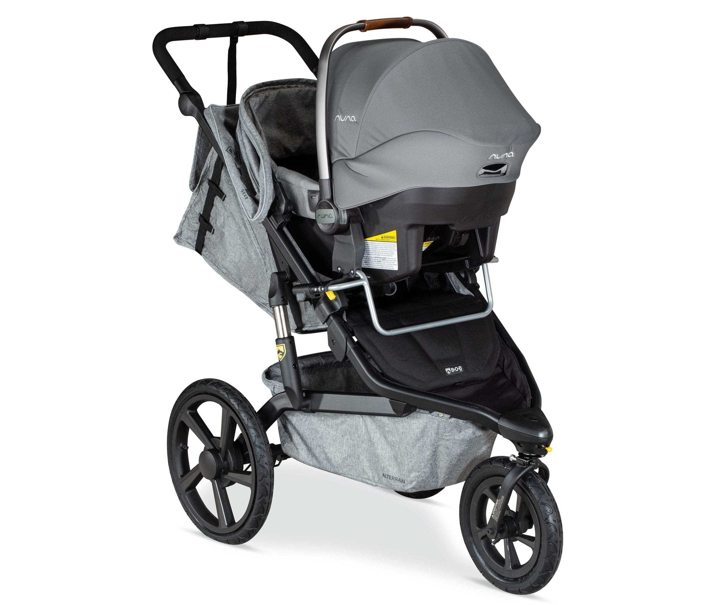 BOB Single Jogging Stroller Adapter for Nuna, Cybex and Maxi Cosi Infant Car Seats- Strolleria