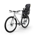 Grey Veer Switchback Bike Seat on White Bicycle - Side View | Strolleria