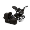 Black Bugaboo Donkey5 Mono Complete Stroller with Bassinet - Side Angle | Strolleria