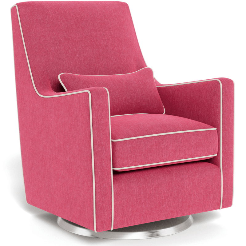 Monte Design Luca Glider - Performance Fabrics - Hot Pink / Stainless Steel
