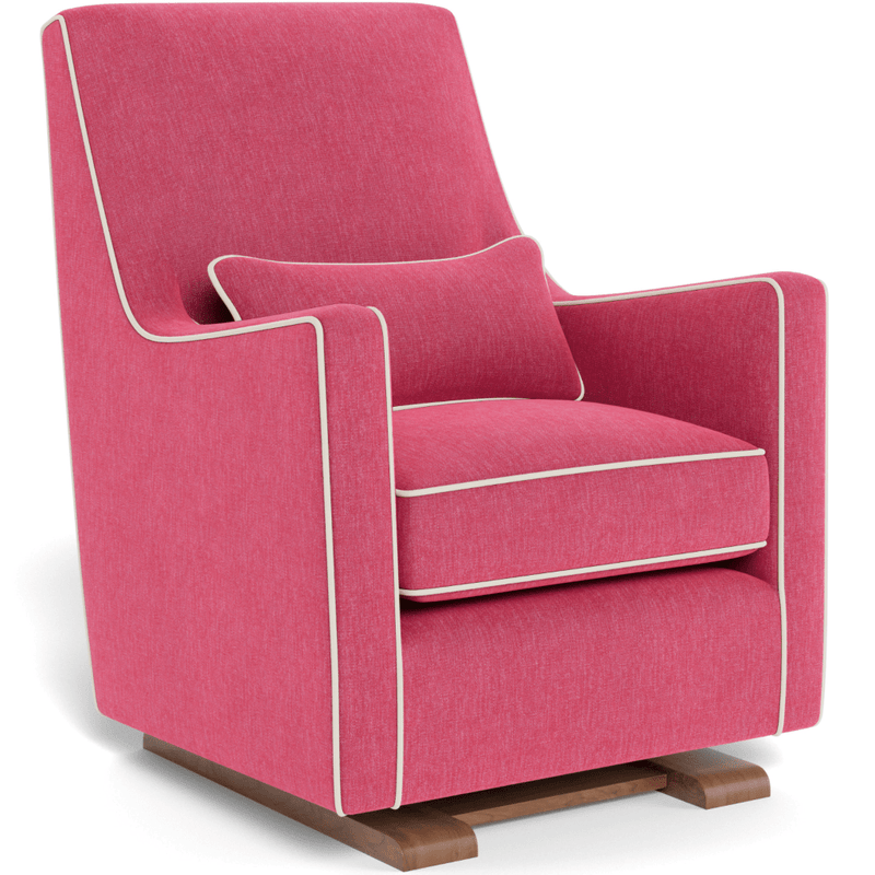 Monte Design Luca Glider - Performance Fabrics - Hot Pink / Walnut