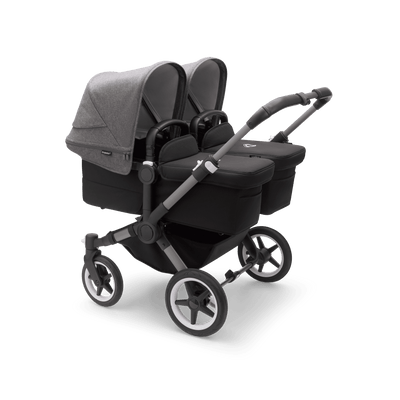 Bugaboo Donkey5 Twin Complete Stroller - Graphite / Midnight Black / Grey Melange