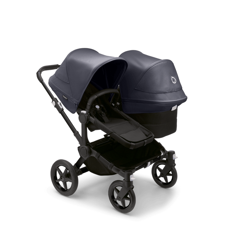 Bugaboo Donkey5 Duo Complete Stroller - Black / Midnight Black / Stormy Blue