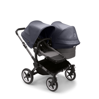 Bugaboo Donkey5 Duo Complete Stroller - Graphite / Grey Melange / Stormy Blue