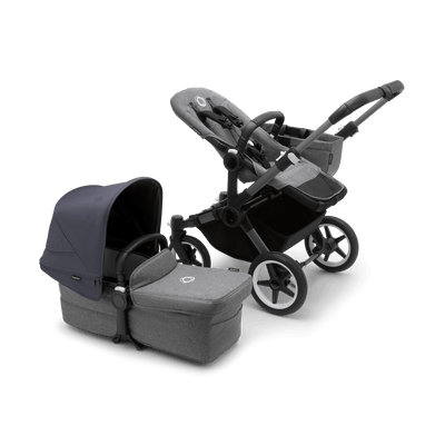 Bugaboo Donkey5 Mono Complete Stroller - Graphite / Grey Melange / Stormy Blue