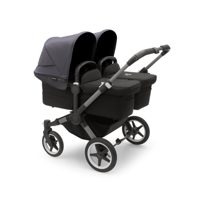 Bugaboo Donkey5 Twin Complete Stroller - Graphite / Midnight Black / Stormy Blue