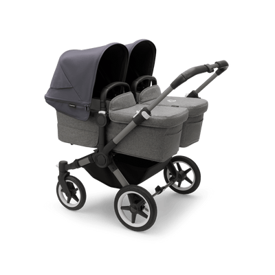 Bugaboo Donkey5 Twin Complete Stroller - Graphite / Grey Melange / Stormy Blue