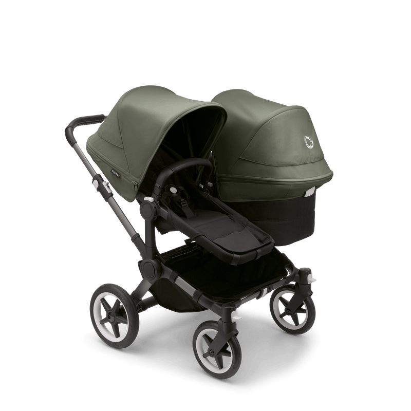 Bugaboo Donkey5 Duo Complete Stroller - Graphite / Midnight Black / Forest Green