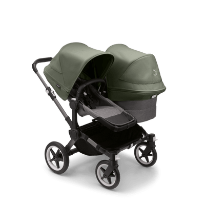 Bugaboo Donkey5 Duo Complete Stroller - Graphite / Grey Melange / Forest Green