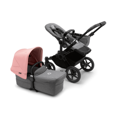 Bugaboo Donkey5 Mono Complete Stroller - Black / Grey Melange / Morning Pink