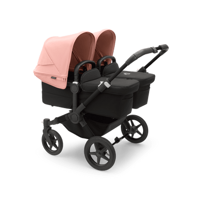Bugaboo Donkey5 Twin Complete Stroller - Black / Midnight Black / Morning Pink