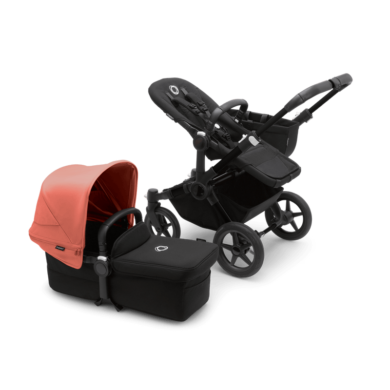 Bugaboo Donkey5 Mono Complete Stroller - Black / Midnight Black / Sunrise Red