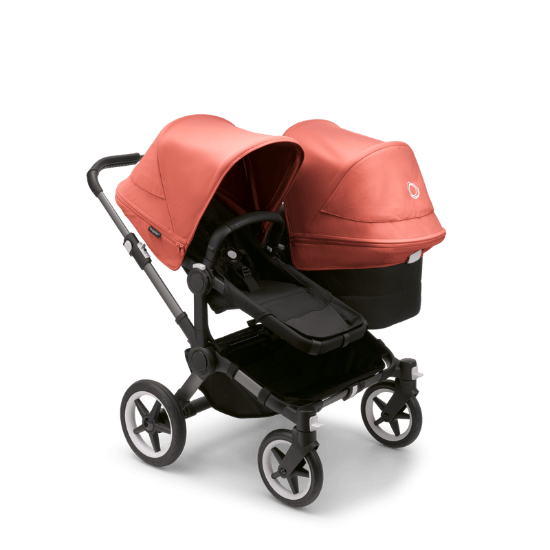 Bugaboo Donkey5 Duo Complete Stroller - Graphite / Midnight Black / Sunrise Red