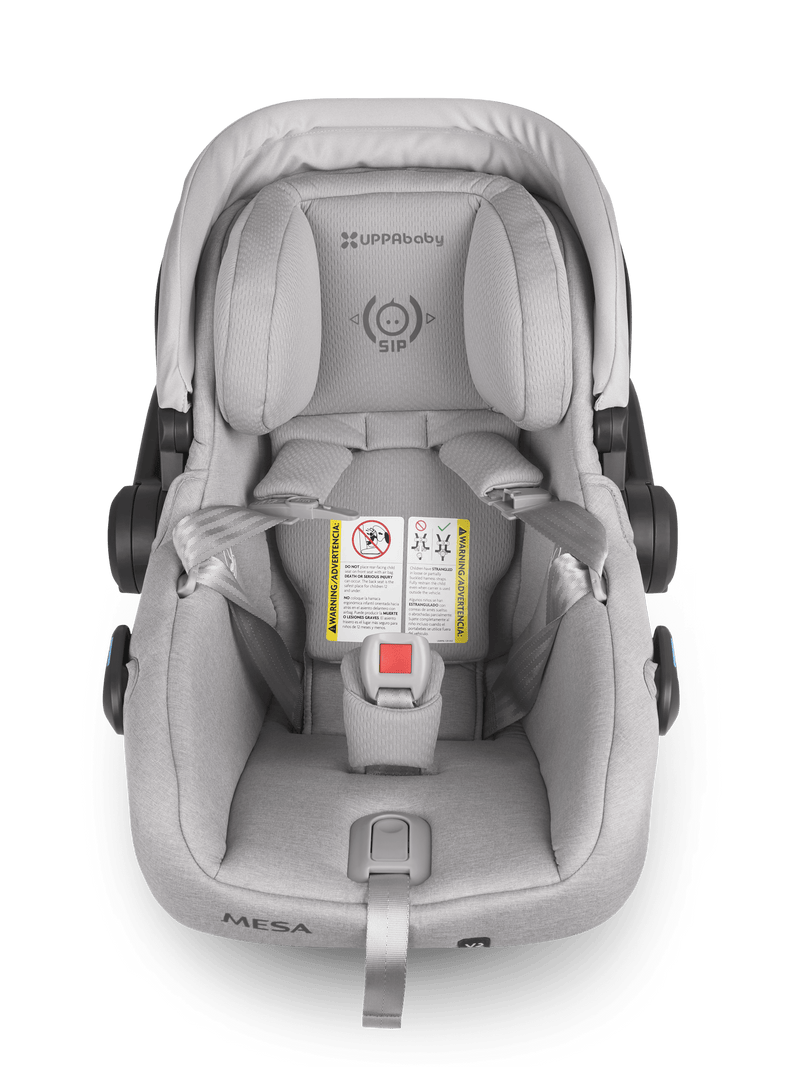 UPPAbaby Mesa V2 Infant Car Seat and Base - Stella - Harness Stored
