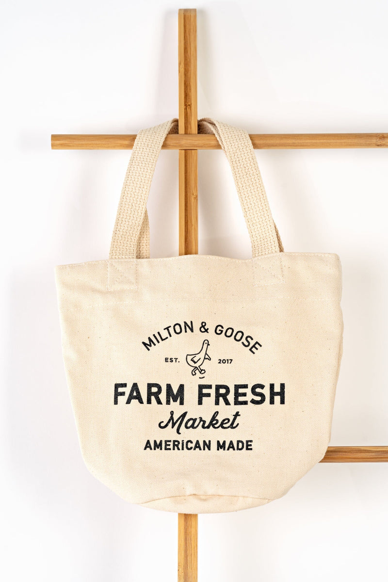Milton and Goose Canvas Market Tote Hanging Close