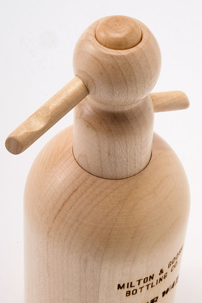 Milton and Goose Wooden Play Food Seltzer  Bottle Detail
