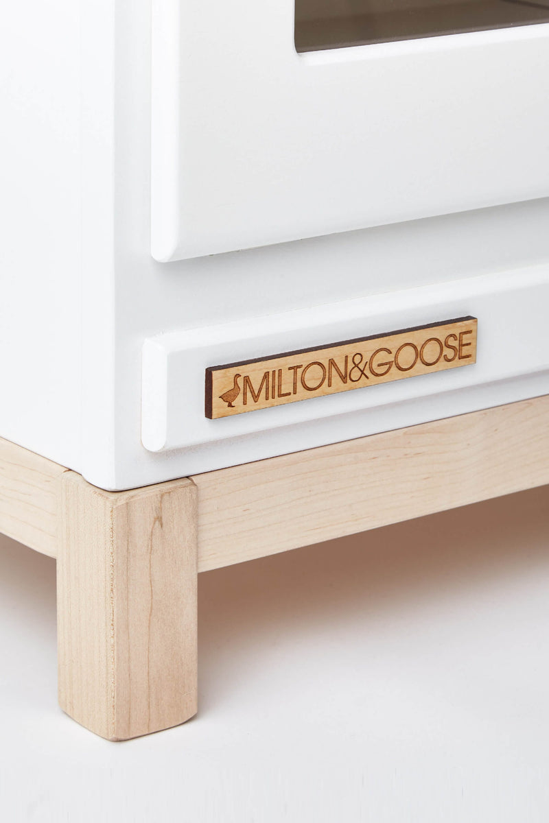 Milton & Goose Wooden Play Kitchen Close up corner