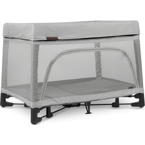 Light Grey Melange UPPAbaby Remi Playard - Stella - Angled Side View | Strolleria