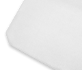 White UPPAbaby Organic Cotton Mattress Cover - Remi Playard - Corner Detail | Strolleria