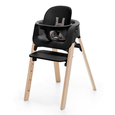 Stokke Steps High Chair - Natural Legs with Black Seat