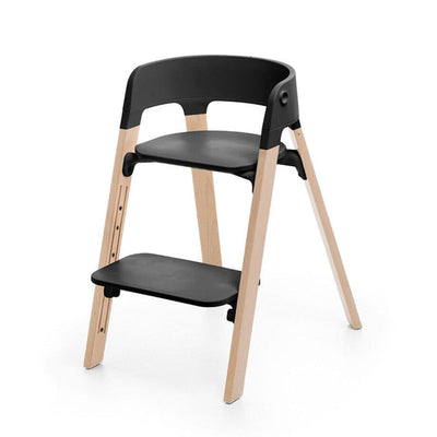 Stokke Steps Chair - Natural Legs with Black Seat