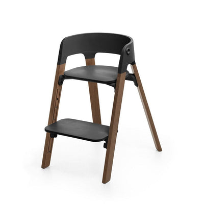 Stokke Steps Chair - Golden Brown Legs with Black Seat