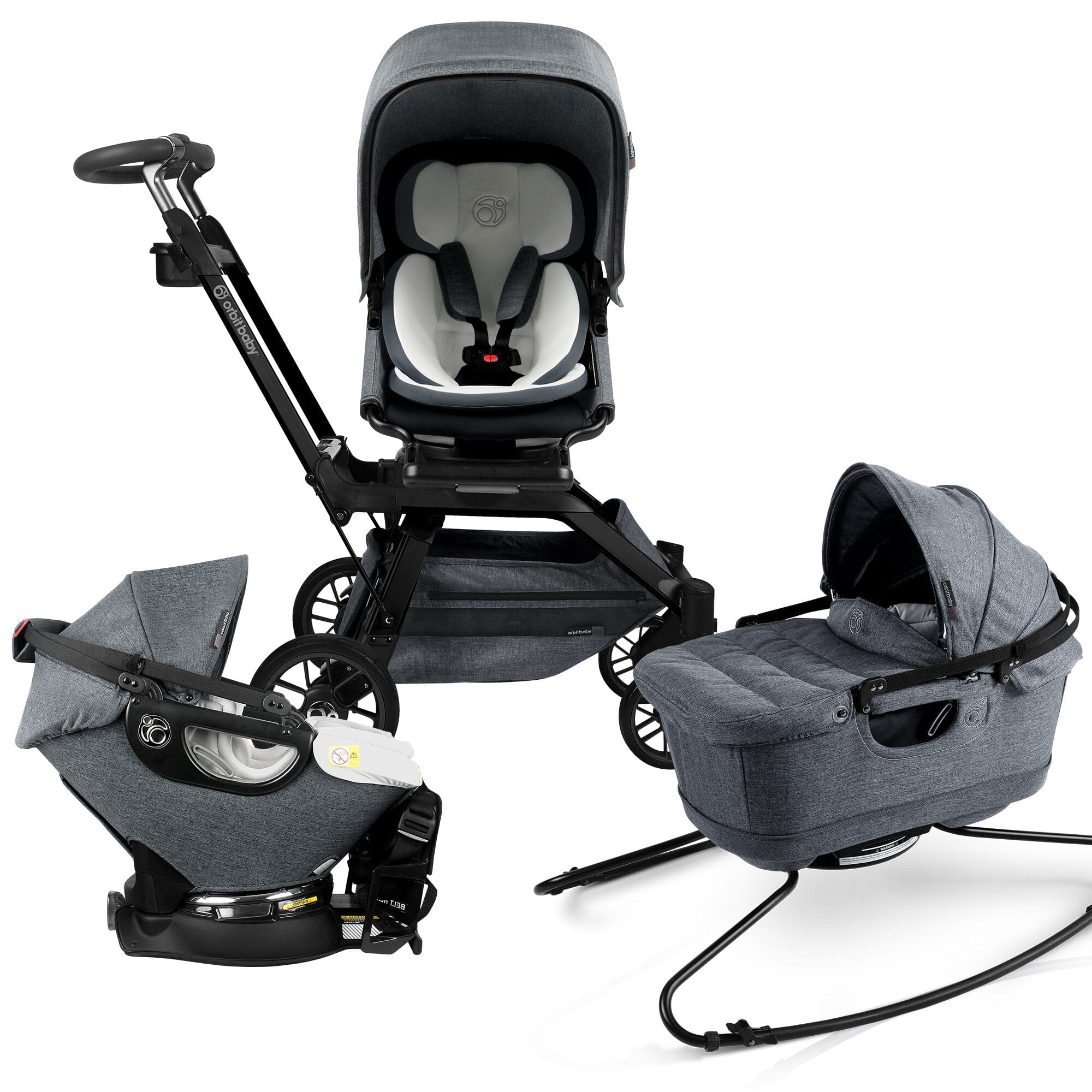 Orbit Baby Stroll, Sleep, & Ride Travel System- Strolleria