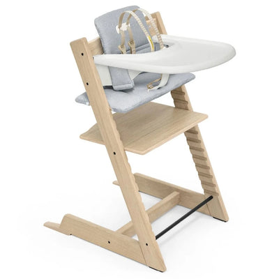 Stokke Tripp Trapp High Chair - Complete Bundle - Natural Oak with Nordic Blue Cushion