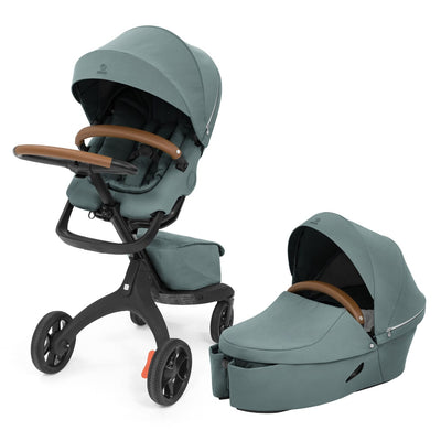 Stokke Xplory X Stroller and Carry Cot Bundle Cool Teal