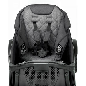 Grey Veer Comfort Seat for Toddler Cruiser - Front View with Harness | Strolleria