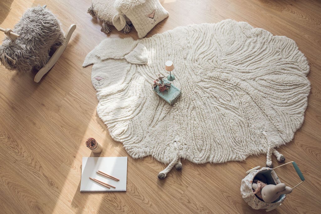 Lorena Canals Woolable Rug Pink Nose Sheep- Strolleria