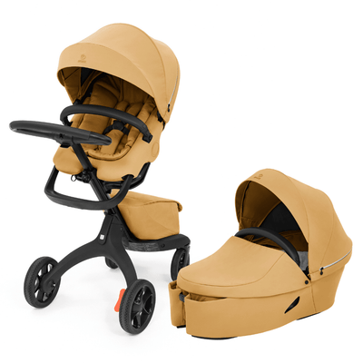 Stokke Xplory X Stroller and Carry Cot Bundle Golden Yellow