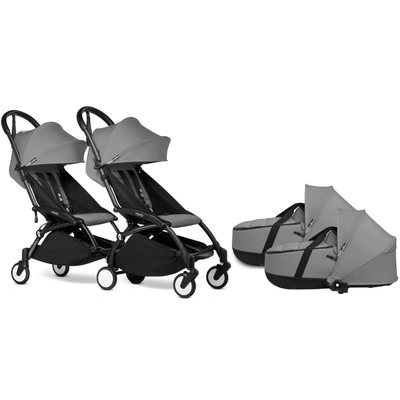 Babyzen YOYO2 Connect Twin Complete Stroller - Black / Grey
