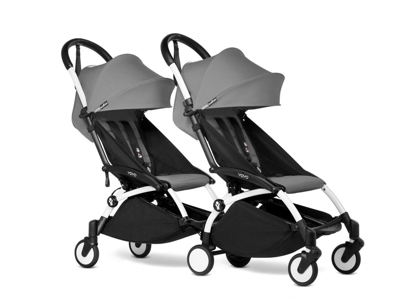 Babyzen YOYO2 Connect 6+ Double Stroller - White / Grey